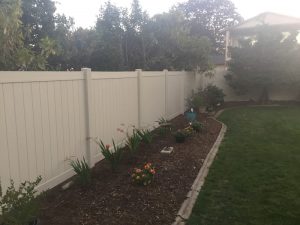 Vinyl Fence Installed Back Yard Oakville